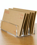Clear Acrylic 3 Compartment Mail Holder And Desk Organizer For Bills Documents And Notebooks Vertical Letter Sorter 
