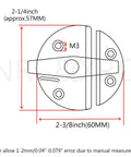Saltwater Ready Marine Grade 316 Stainless Steel Turn Twist Button Door Catch Latch For Doors And Cabinets 2-1/4 Inch 57mm diagram