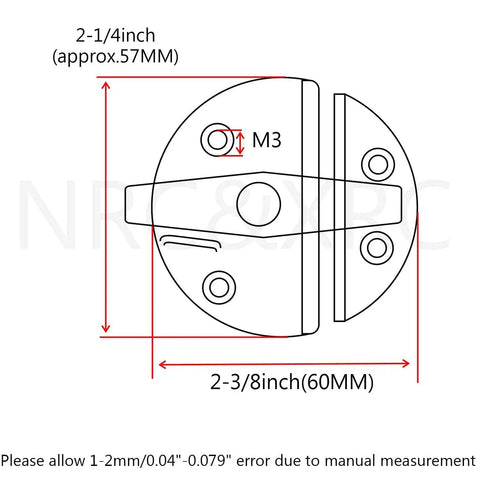 Saltwater Ready Marine Grade 316 Stainless Steel Turn Twist Button Door Catch Latch For Doors And Cabinets 2-1/4 Inch 57mm diagram
