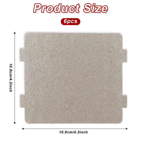 Six Pack Microwave Waveguide Covers Mica Sheets For Oven Protection Prevent Moisture And Grease Splash Shield Magnetron Extend Oven Life Replacement Parts For Home Kitchen Office Or Restaurant Use shown in product size dimensions