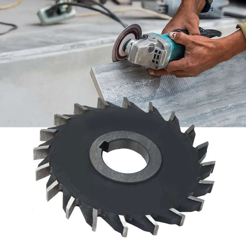 Gear Cutter Disc Set For Metalworking, Pro Grade HSS Milling Cutters with 32mm inner bore and 125x10mm gear profile shown with usage context