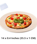14 Inch Cordierite Pizza Stone For Oven And Grill Heavy Duty Baking Stone For BBQ Ideal For Crispy Crust Pizza Bread And More