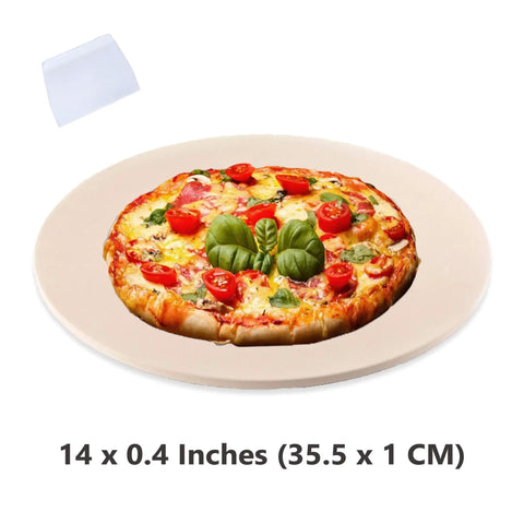 14 Inch Cordierite Pizza Stone For Oven And Grill Heavy Duty Baking Stone For BBQ Ideal For Crispy Crust Pizza Bread And More