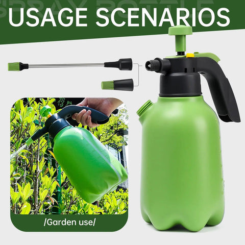Half Gallon Garden Pump Sprayer With Adjustable Nozzle For Plants, Lawn And Yard, Handy Hand Pump Spray Bottle in use