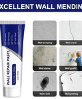 Drywall Patch Repair Kit With Scraper And Sandpaper 2026 Upgrade shown with mending paste and wall repair examples