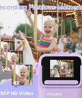 Totally Fun Kids Instant Print Camera With 1080P HD Photo Quality And On The Go Printing In Five Color Options For Playful Everyday Moments And Keepsakes Your Family Will Forever Love, purple kids instant print camera with 1080P HD video screen