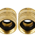 Heavy Duty Brass Garden Hose Adapter 3/4 Inch Dual Swivel Male To Male To Double Female, 2 brass hose connectors with washers