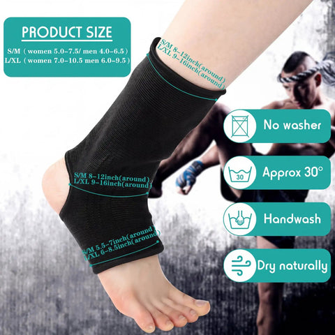 Two Pairs Muay Thai Ankle Supports Compression Sleeves For Men And Women Breathable Boxing Foot Braces Martial Arts