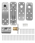 Stainless Steel Concealed Door Hinge 360 Degree Rotation Beefy Heavy Duty With Reinforced Pivot Column And Buffer Stopper set with screws