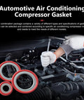 Heavy Duty AC Compressor Port Seal Washers 30 Piece Set High Heat Resistant Leak Proof Cooling Gaskets installed in car engine.
