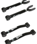 Beefed-Up Adjustable Front Control Arms Kit For 0-8 Inch Lift With Heavy-Duty Upper And Lower Arms Rubber Bushings Black Finish