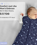 Cotton Baby Sleep Sack Set Three Pack For 6 To 12 Months Lightweight 0.5 Tog Wearable Blanket With Two Way Zipper Safe Sleep Bag