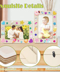 DIY Wooden Picture Frame Craft Kit With 24 Blank Frames, Paint Set With 12 Colors And 2 Brushes, kid friendly decorated frames
