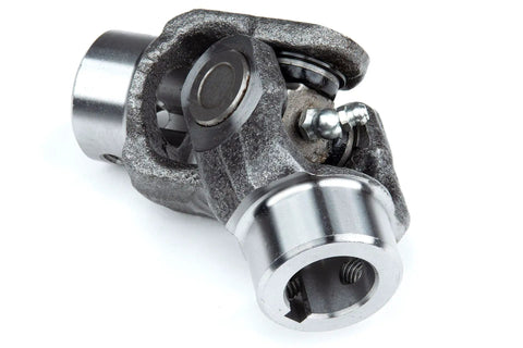 Heavy Duty Cardan Joint Assembly UJ0808 With 1 Inch Inner Diameter And 1 Inch Output, 5 Inch Length, 800 Pound In Torque At 1000 RPM, Quarter Inch Keyway, 90 Deflection, Standard Rod End, Cardan Style Joint, steel close-up