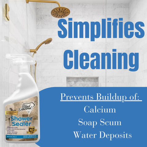 Penetrating Stone And Grout Sealer For Showers And Bathrooms Protects Marble Granite Travertine And Limestone 1 Quart bottle