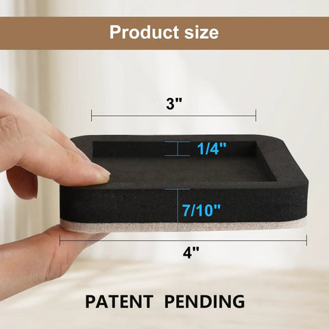 Upgraded Felt Furniture Sliders For Hardwood Floors 8 Pack 4 Inch Move Heavy Furniture Easily With Groove Design Protect Floors From Scratches And Scuffs While Sliding Smoothly