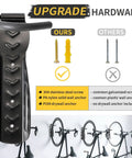 Heavy Duty Vertical Bike Rack Wall Mount For Garage Space Saving Indoor Bike Holder with upgraded screws and anchors