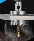 Dedicated 18 Pcs Carbide Hole Saw Kit Cuts Tough Metal Fast Includes Nine Sizes From 9/16 Inch To 2-3/8 inch Plus Pilot Bits And Hex Keys For Stainless Steel Sheets, cutting steel sheet