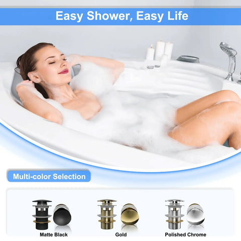 Heavy Duty Pop Up Drain For Freestanding Tub Featuring A Slick Matte Black Finish Crafted From Solid Brass With Smooth Gears That Run Like A Champ.