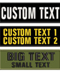 Fresh Custom Embroidered Name Patches 2 Pack Large Size Hook And Loop Velcro Backed Personalized Text on tactical patches.