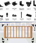 Sliding Gate Hardware Kit For Wood Gates 1.5 to 2 Inches Anti Sag Beefed Up With Galvanized Steel Track Frame And Reinforced Corner Braces For Stable, Deformation-Resistant Performance Easy Install, wooden gate brackets and rollers