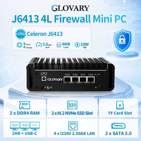 Enjoy No Sweat Cooling On This Celeron J6413 Fanless Mini PC Hosting Four 2.5 Gigabit LAN Ports For Opnsense Router Rigs