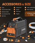 All In One Welding Machine 3 In 1 Plasma Cutter TIG Welder And MMA Stick Welder with accessories displayed