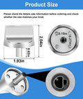 Diagram showing dimensions of Easy Swap 5 Pack Gas Range Knob Replacements for Oven and Stove Controls WEG745H0FS0 and WEG515S0FB0 Series