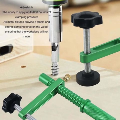 Two Pack 20mm Aluminum Bench Dog Woodworking Clamps For Handcrafts One Handed Operation Lightweight Durable Quick Hole Clamp