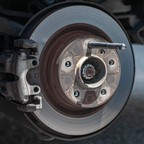 Shop Favorite M14x1.5 Wheel Hanger Alignment Tool, 160mm Length Black Pair on brake rotor and hub for easy tire mounting.