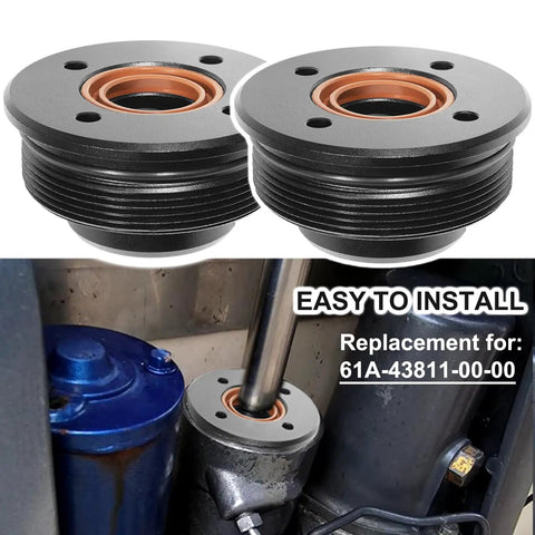 Replacement Tilt Cap Gland With Seals For V6 3.3L End Cap Tilt Cylinder, shown in silver, easy install demonstration