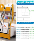 Sturdy Bunk Bed Ladder With Handrails For Kids And Seniors Adjustable From 3.8ft To 5.5ft Fits Twin Bunk Beds illustration