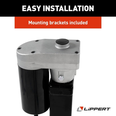 Ground Control 3.0 Automatic 5th Wheel RV Leveling System Front Hall Effect Jack Replacement close-up with mounting brackets