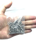 50 Piece Set Screws Kit 1/4-20 X 1/2 Inch Hex Socket Grub Screws With 1/8 Inch Allen Wrench, 304 Stainless Steel, in hand