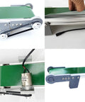 Plug And Play Mini Electric Belt Conveyor For Desktop Use With PVC Belt, 50 Or 70 Cm Length, detailed view of components