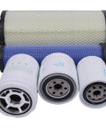 Maintenance Filter Kit For Kubota SVL75 And SVL75-2 HST Loaders SN 26157 And Below With oil, hydraulic, fuel, and air filters