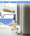 Heavy Duty Full Port Water Heater Drain Valve Three Quarter Inch NPT Inlet To Three Quarter Inch GHT Outlet