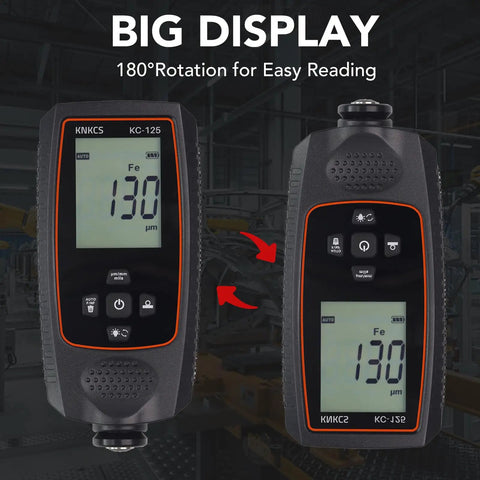 Paint Thickness Gauge For Cars With Pro Grade Precision Mil Readouts, Iron Aluminum Zinc Car Body Filler Tester, rotating display