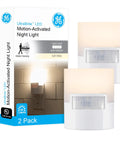 LED Motion Activated Night Light Plug In Wall 40 Lumens Soft White UL Certified Energy Efficient No Fuss Nightlight For Bedroom Bathroom Kitchen Hallway White 2 Pack packaging and product