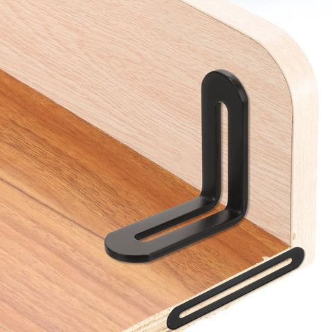 Heavy Duty Stainless Steel Flat Mending Plates With Single Slots Rock Solid Straight Brace Brackets attached to wood furniture.
