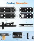 Dimensions of Concealed Pivot Hinge For Secret Doors And Bookcases, Built To Last Heavy Duty 570Lb Load Bearing, 360 Degree Rotation.