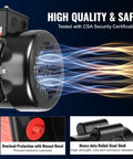 Beefy 2HP Single Phase Electric Motor with CSA certification label and safety features for air compressors and machinery