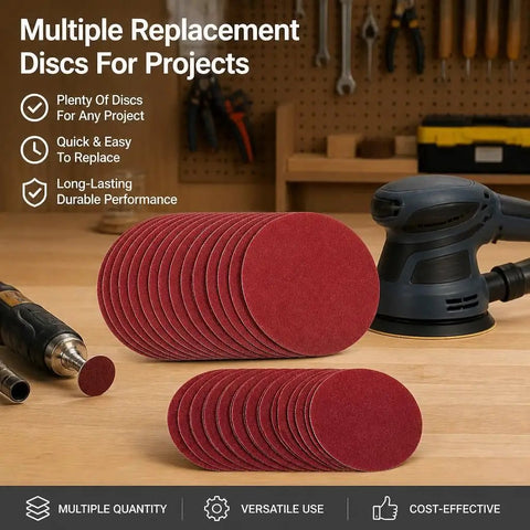 Get Your Hands On This Banger 100 Piece Assortment Pack Of Premium Aluminum Oxide Sanding Discs With Hook And Loop Backing for drills.