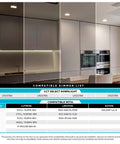 5 And 6 Inch LED Square Recessed Light Kit, Dimmable, 14W Equivalent To 90W, compatible dimmer list shown with kitchen lighting