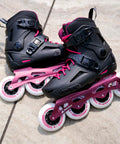 Lightning 90 W Womens Urban Inline Skates For City Cruising And Fitness All Day Comfort With Lever Lock Memory Black Sangria