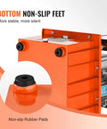 Close-up of non-slip rubber feet on Beefy 10,000 PSI 750W 110V Electric Hydraulic Pump Power Pack, orange with 8L capacity.