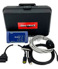 All In One Diesel Engine Diagnostics Kit With Diagmaster Software Parts Manual And DSTi Compatible Electronic Control Unit Diagnostics 4 Pin Cable Tool Set For Farmers Techs And Repair Shops showing case and cables.