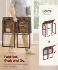 Man carrying Folding Computer Desk For Small Spaces With One Piece Desktop And Round Edges Lightweight Craft Table