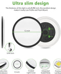 4 Pack 12 Inch LED Flush Mount Ceiling Light 28W 5000K Daylight 3200 Lumens Low Profile Black Round Ceiling Fixture design