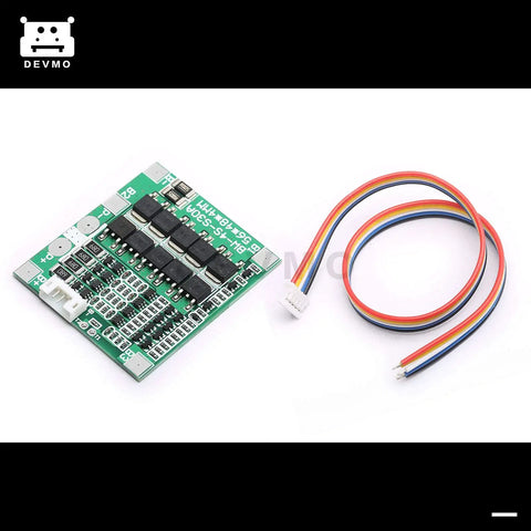 Top Shelf 4S 14.8V 30A BMS Battery Management Board For Lithium Ion 18650 Cells with connection wire for power storage.
